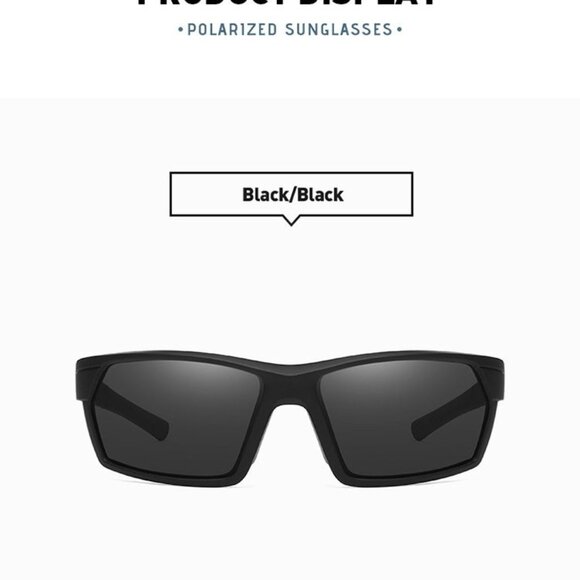 Black Men's UV400 Polarized Sunglasses - Picture 2 of 3